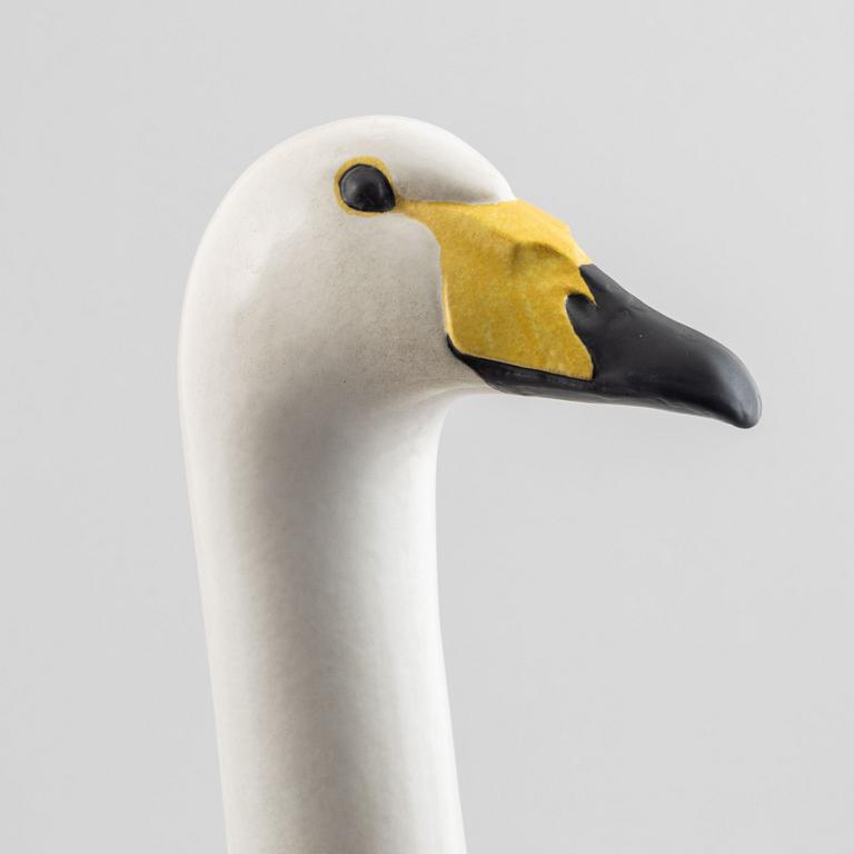Paul Hoff, a stoneware sculpture of a swan, Gustavsberg Studio, Sweden 1990.