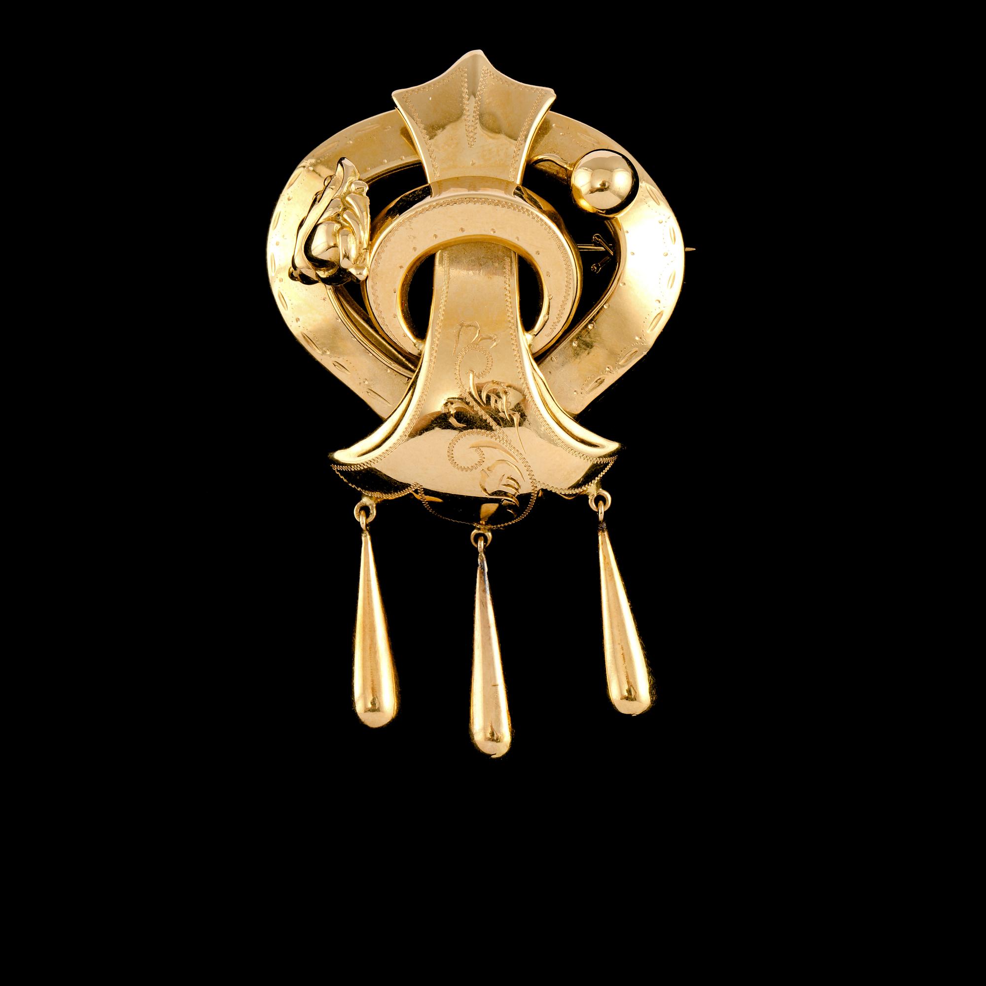 BROSCH, 18k guld, Juvelfabriken, Stockholm, 1946. Vikt 8 g.