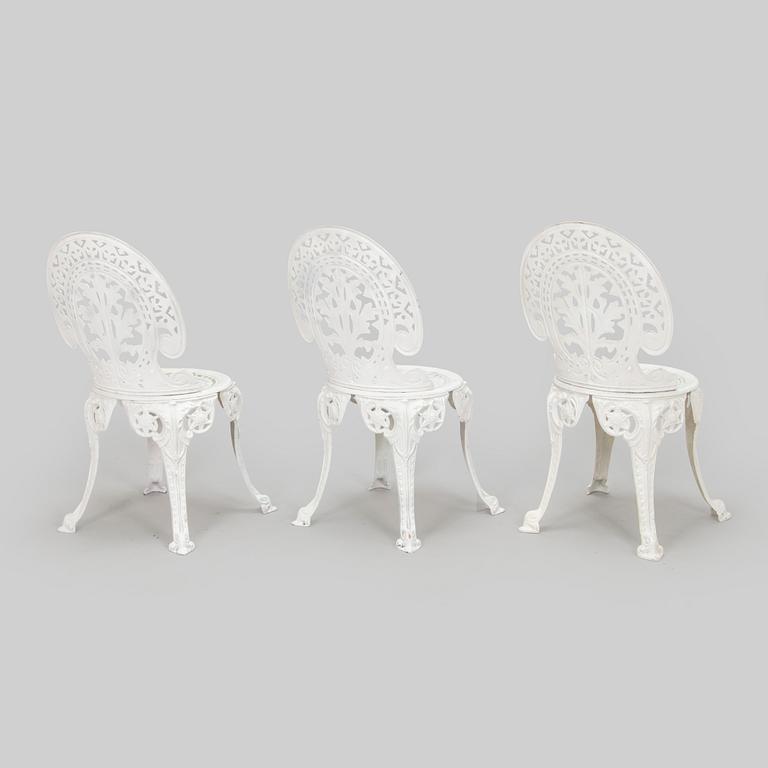 Three garden chairs, second half of the 20th century.