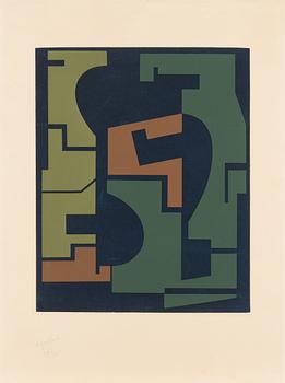 Edgard Pillet, serigrafia, signeerattu ja numeroitu 39/75 lyijykynällä.