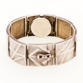 A BJÖRN WECKSTRÖM WRISTWATCH, "Istral", silver. Lapponia 1981.