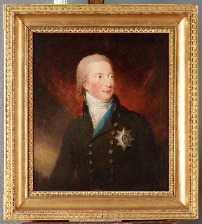 Carl Fredrik von Breda, "Hertig William Fredrik av Gloucester" (1776-1834) klädd i uniform, vit halsduk samt Strumpebandsordern – bröstbild.