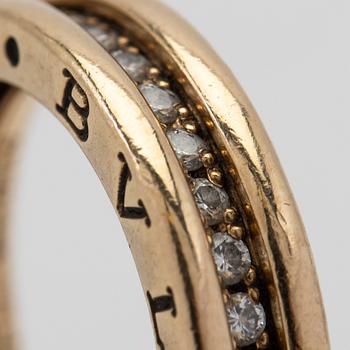 Bulgari, ring, 18k guld med briljantslipade diamanter.