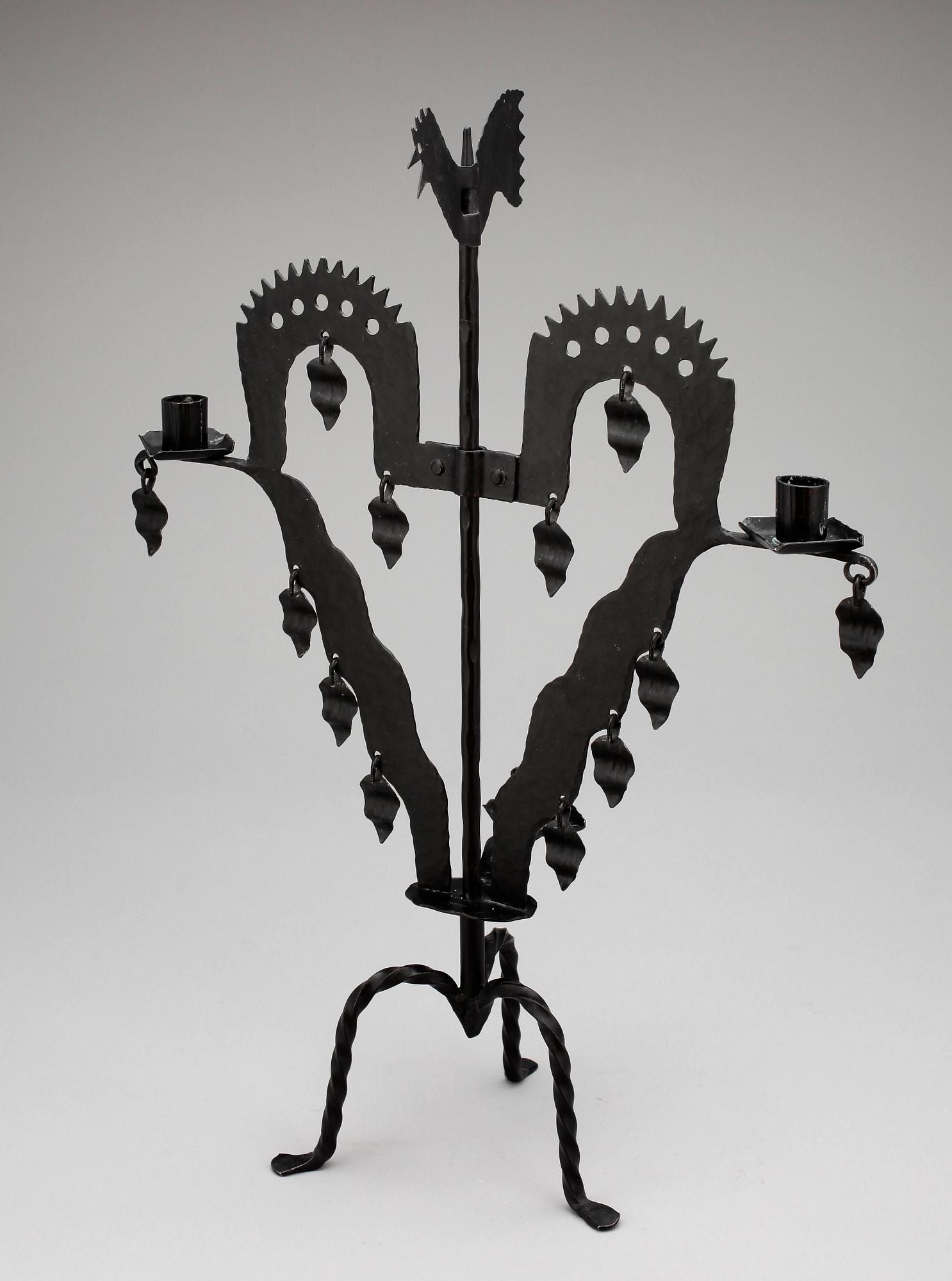KANDELABER, smide, sk tuppstake, 1900-tal.
