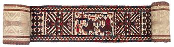 350. Tältband s.k. "Navar", antikt Yomut, Sydvästra Turkmenistan, ca 1295 x 33-37 cm.