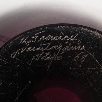 KAJ FRANCK, A KF106 glass vase signed K. Franck Nuutajärvi Notsjö, -58.