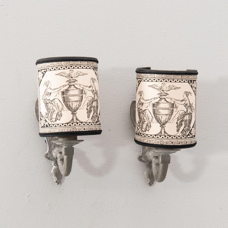 Wall sconces, a pair, France, 20th century.