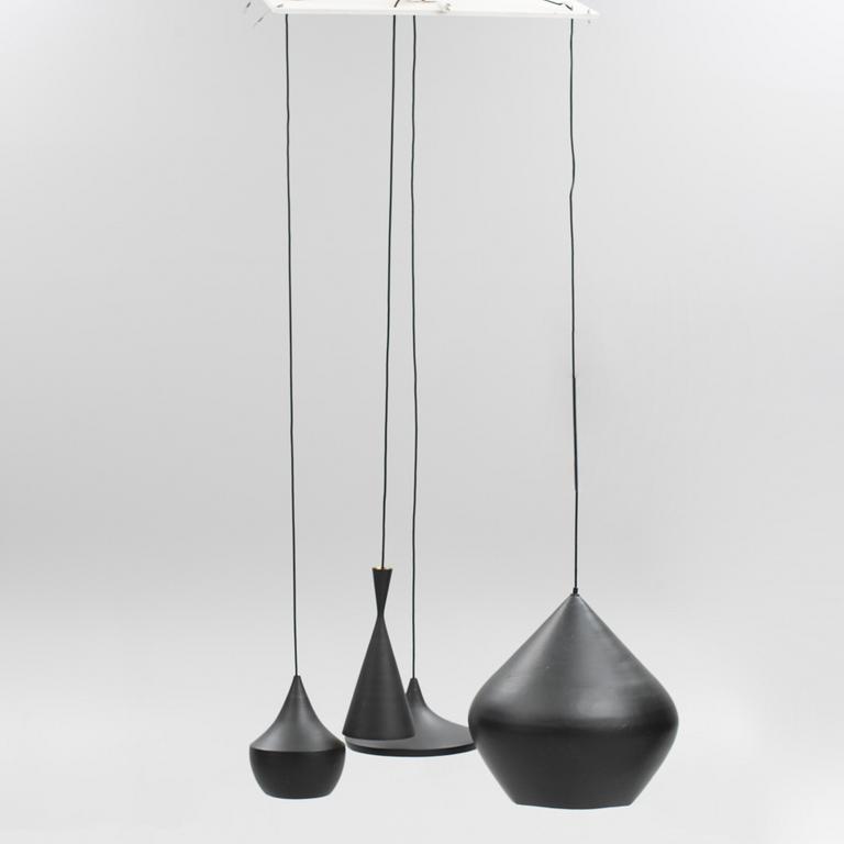 Tom Dixon, Ceiling lamps 4 pcs, "Beat", various models, assembled.