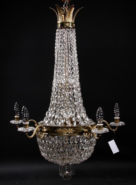 LJUSKRONA, empirestil, sent 1800-tal. H 120.