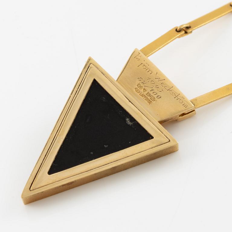 Björn Weckström, collier, 18K guld och platina med spektrolit, Finland 1996.