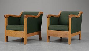 A pair of easy chairs, "Jägermeister" by Mats Theselius, Källemo.