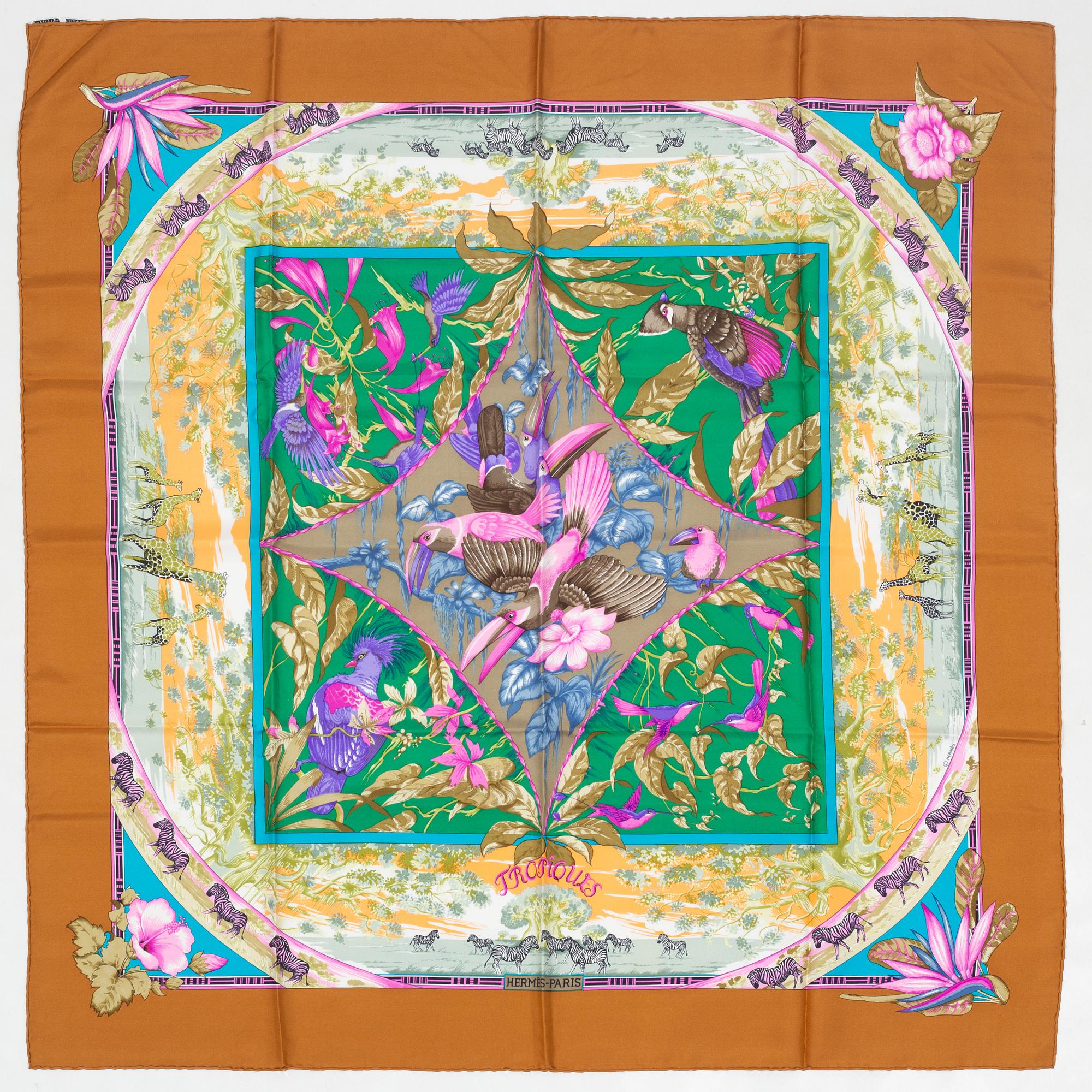 Hermès, scarf, "Tropiques".