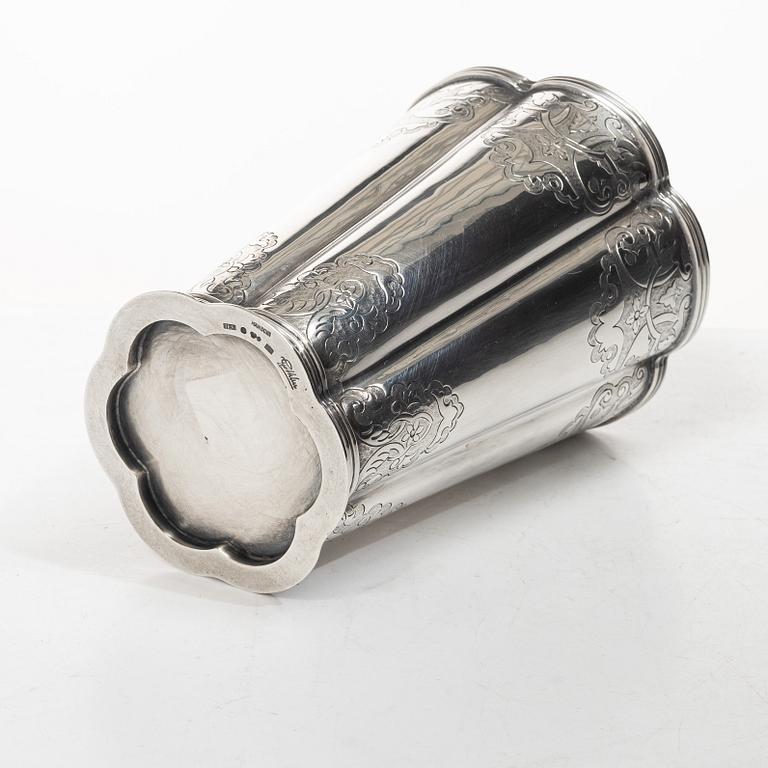 Tage Göthlin, vase, silver, Tenn & Silver Ab, Tesi, Gothenburg 1952.