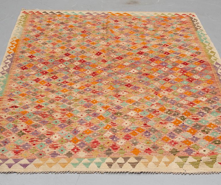 A RUG, kilim 236 x 159 cm.