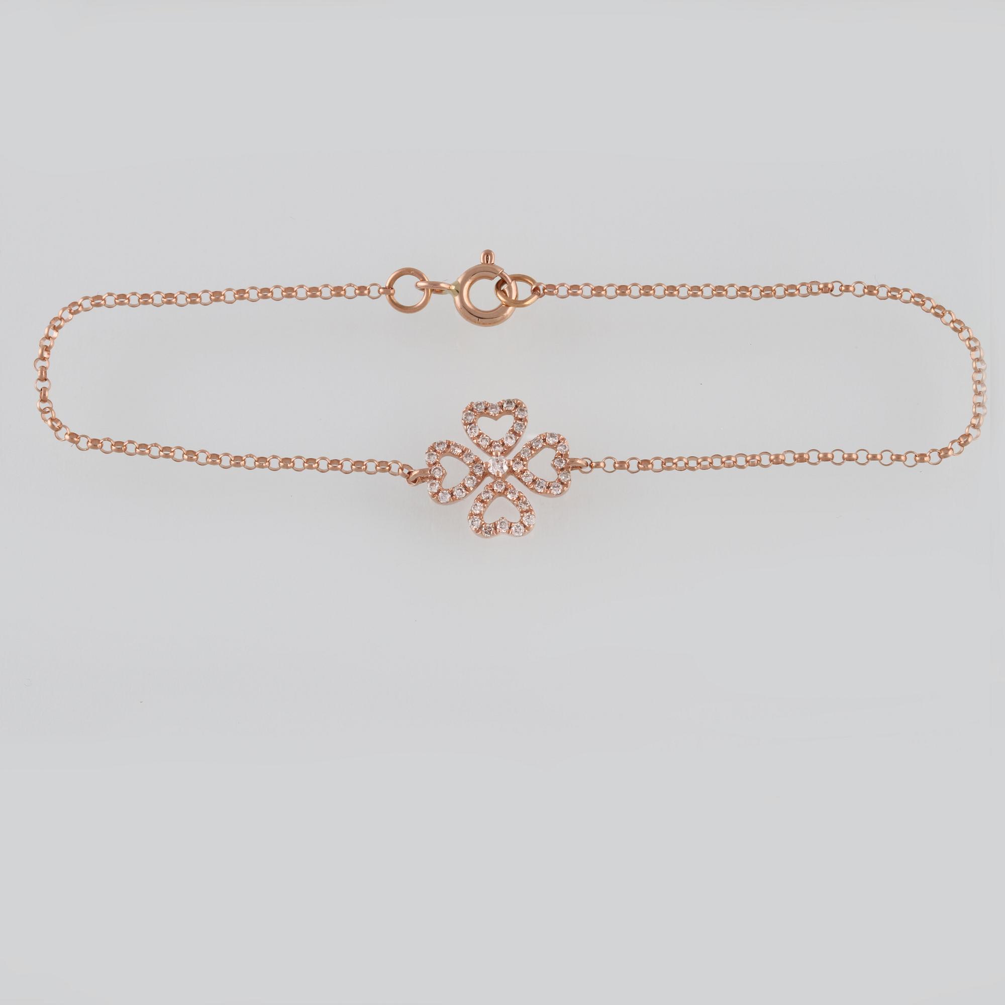 ARMBAND, 18K guld med briljantslipade diamanter ca 0.18 ct. Vikt 1,4 gram.