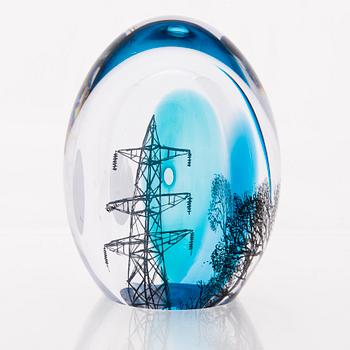 ELLA VARVIO, A glass sculpture, signed Ella Varvio 2017.