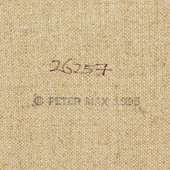 Peter Max, "Umbrella man 1".