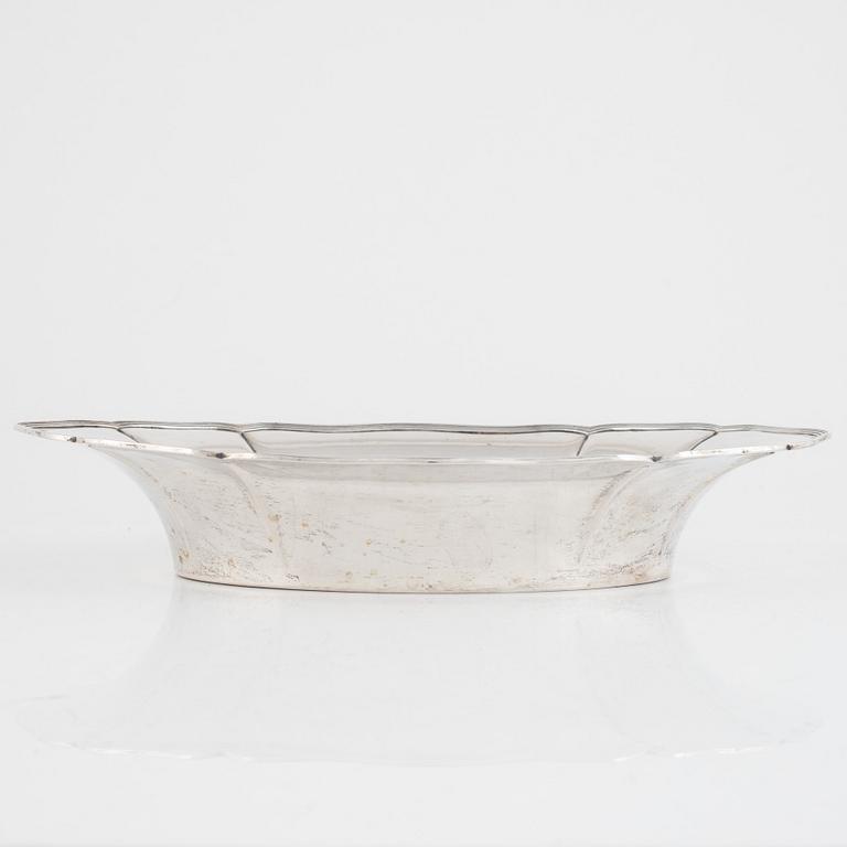 A silver bowl, 20th Century.