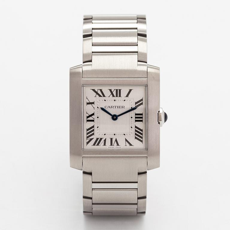 Cartier, Tank Francaise, rannekello, 27 mm,