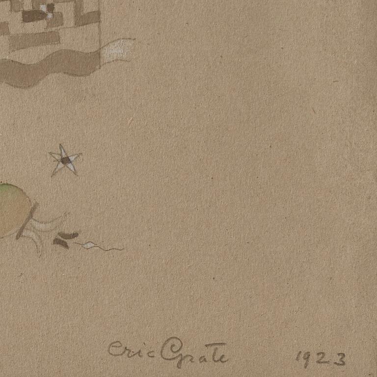 Eric Grate, Akvarell på papper, Signerad och daterad Eric Grate 1923.
