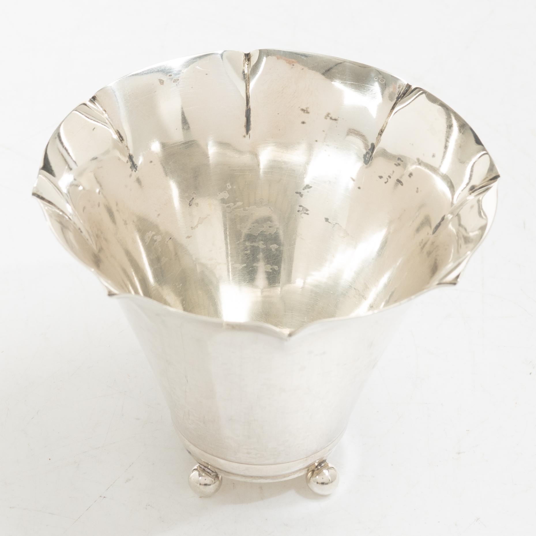 Wiwen Nilsson, skål, silver, A. Nilsson, Lund 1931.
