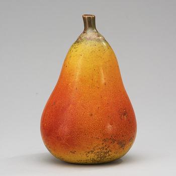 A Hans Hedberg faience pear, Biot, France.