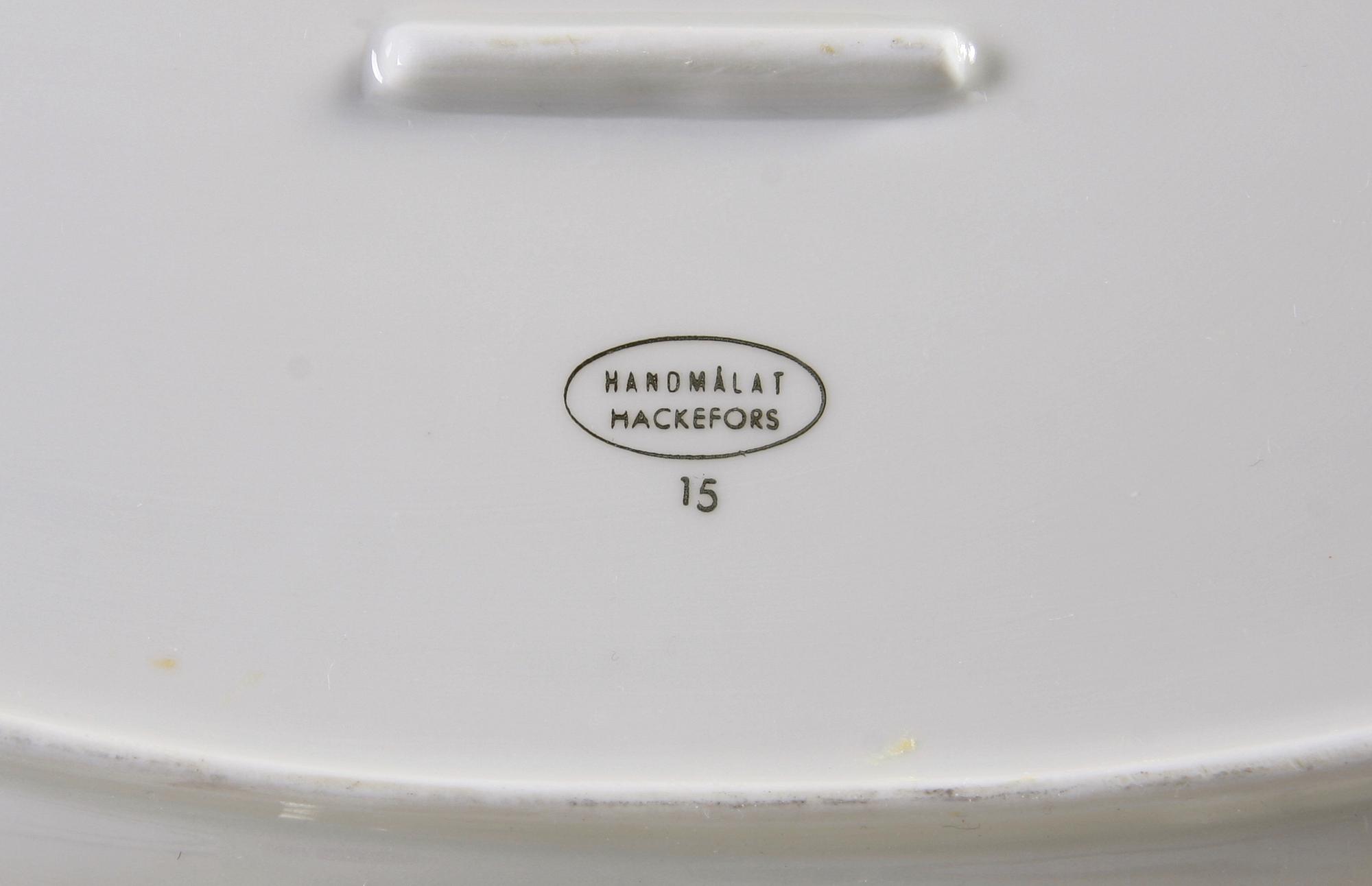 MATSERVIS, ca 50 delar. Porslin. Hackefors.