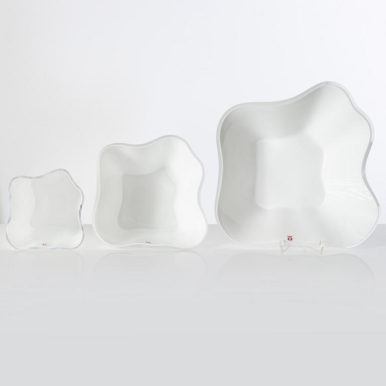 Alvar Aalto, "Aalto-blomman", 3 delar, Iittala, Finland.