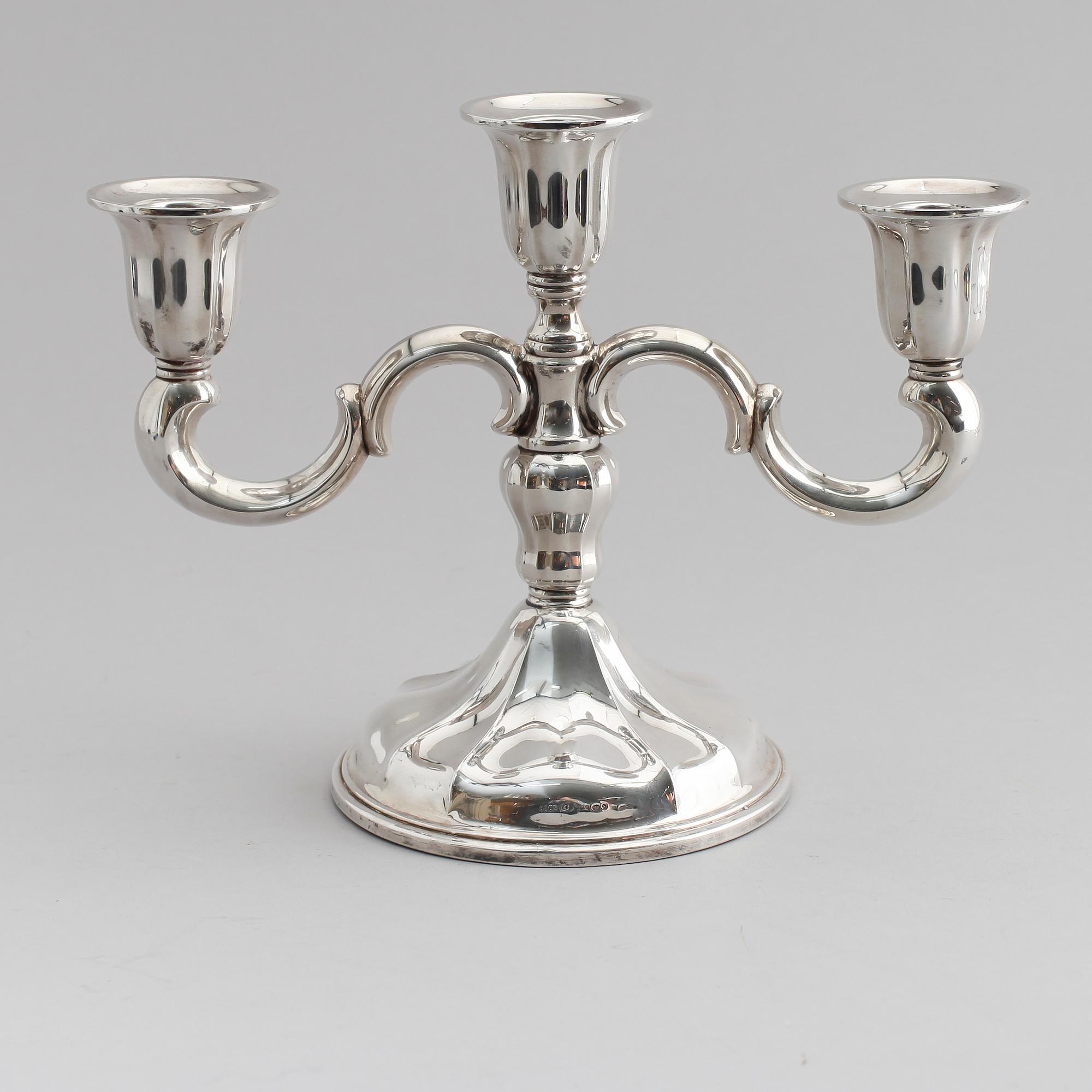 KANDELABER, silver, 1900-talets mitt.