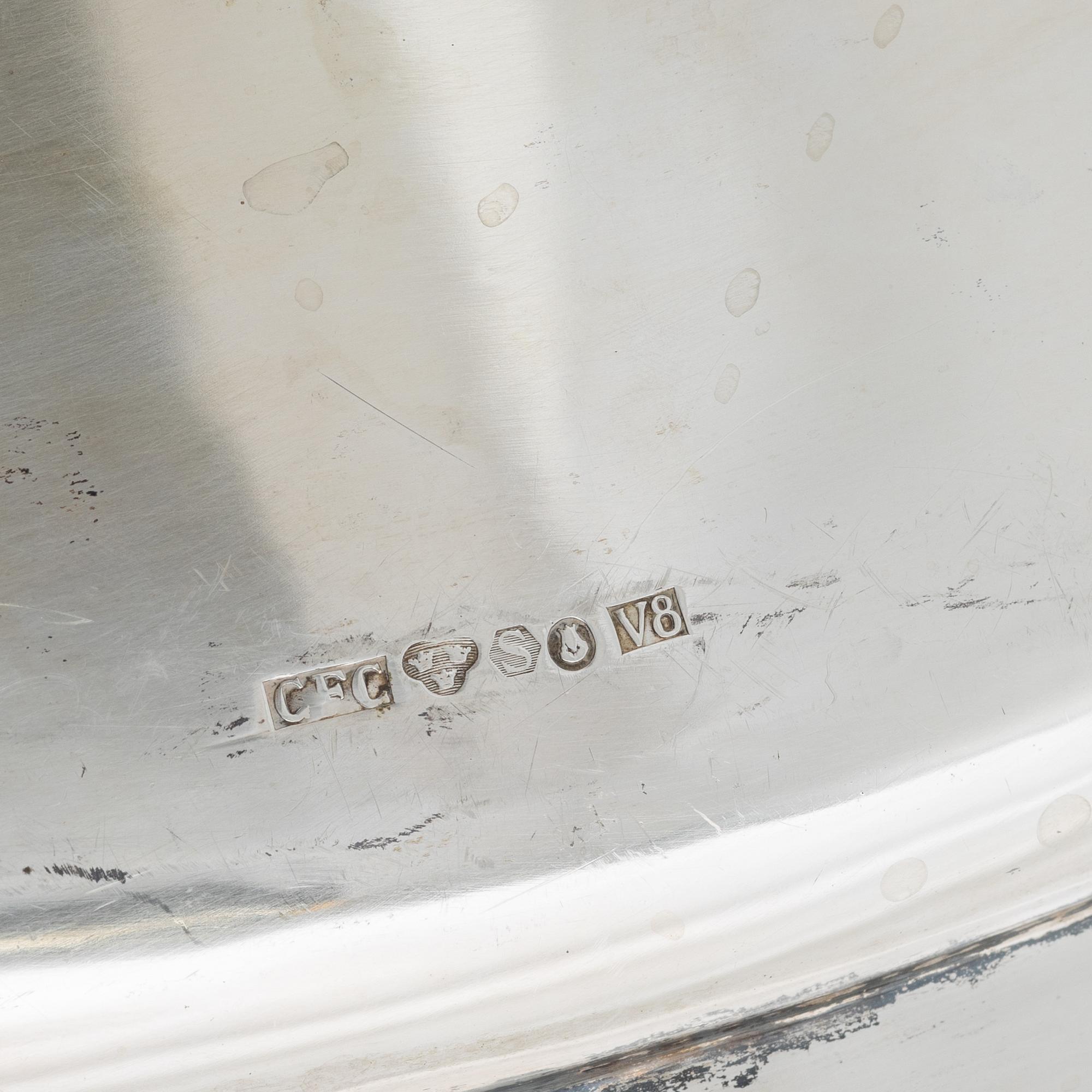 A Swedish silver tray, marks of Carl Fredrik Carlman, Stockholm 1947.