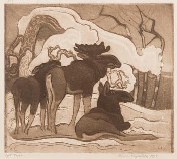 LENNART SEGERSTRÅLE, etching, signed and dated 1924.