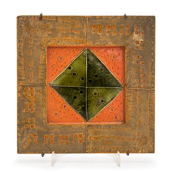 Rut Bryk, relief, stoneware, signed BRYK.