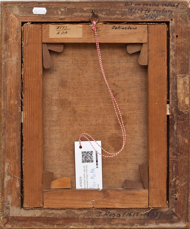 OKÄND KONSTNÄR, olja på dubblerad duk, sannolikt tidigt 1700-tal, Italien.