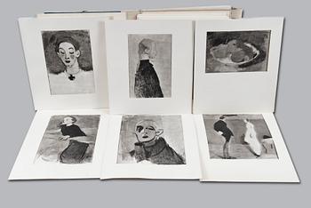 452. Helene Schjerfbeck, FOLDER WITH REPRODUCTIONS, 48 PCS.