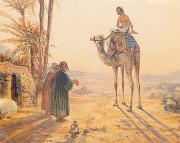 Frederick Goodall, Camel and Bedouins.