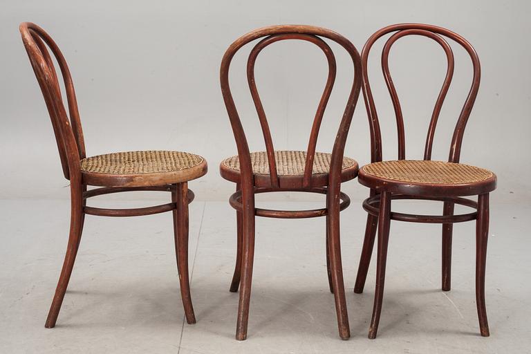 STOLAR, 6 st, Thonet, 1900-talets första hälft, brännmärkta.