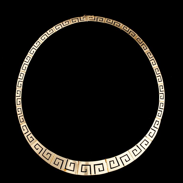 COLLIER, 14K guld. Vikt 47,4 g. Grekland, 1900-talets senare hälft.