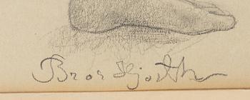 Bror Hjorth, Model drawing.