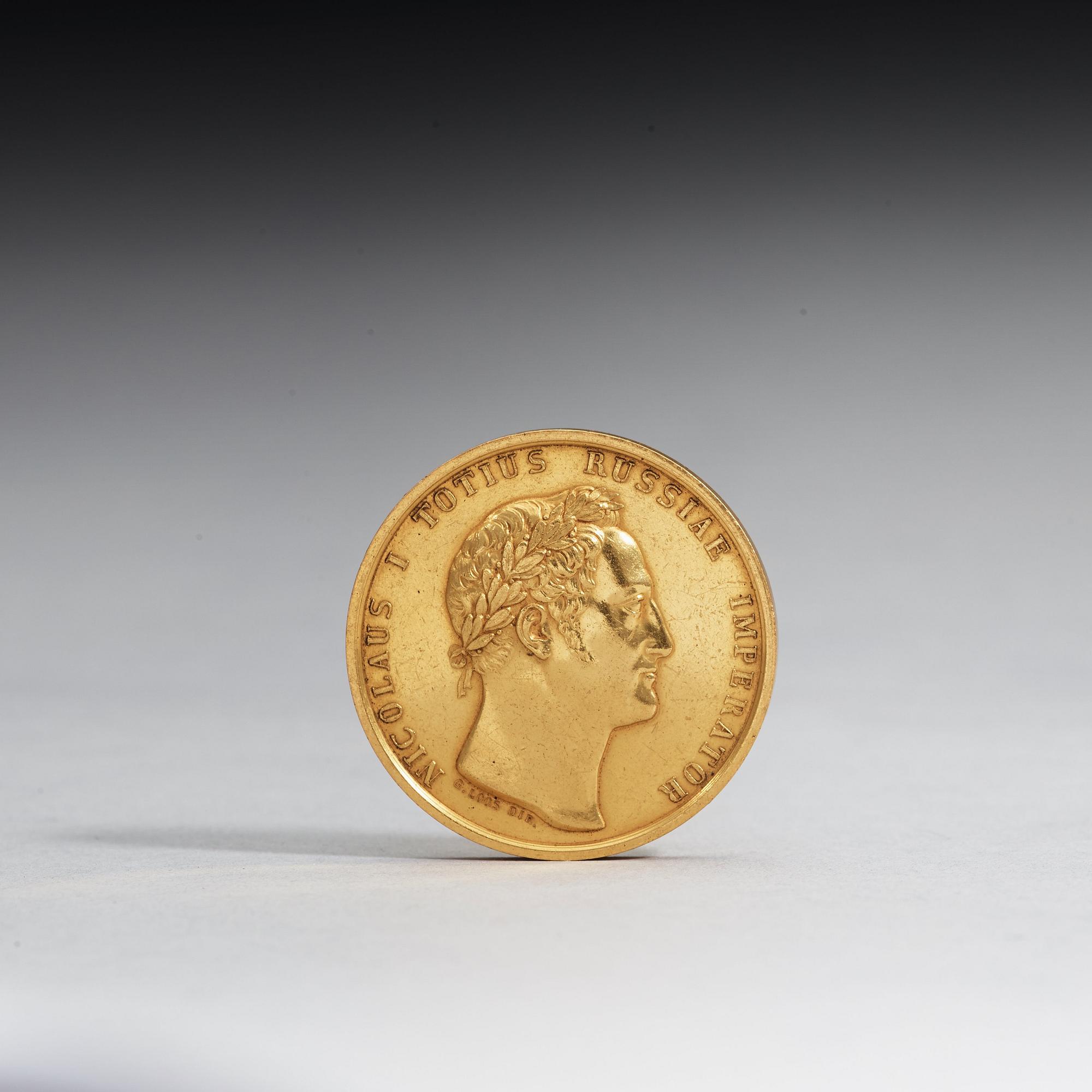 MEDALJ, guld, Nicholas I (1825-1855).