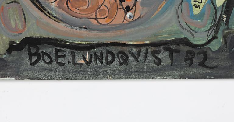 Bo Lundqvist, Komposition med fågel, herre & dam.