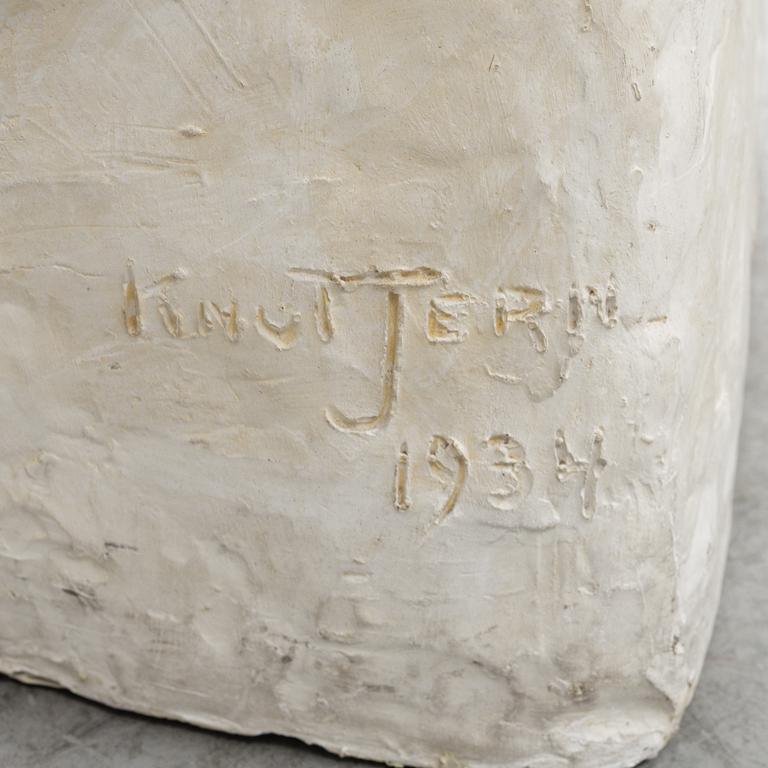 KNUT JERN, a signed plaster sculpture.