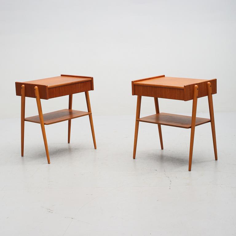 SÄNGBORD, ett par,Carlström & Co, 1960-tal.