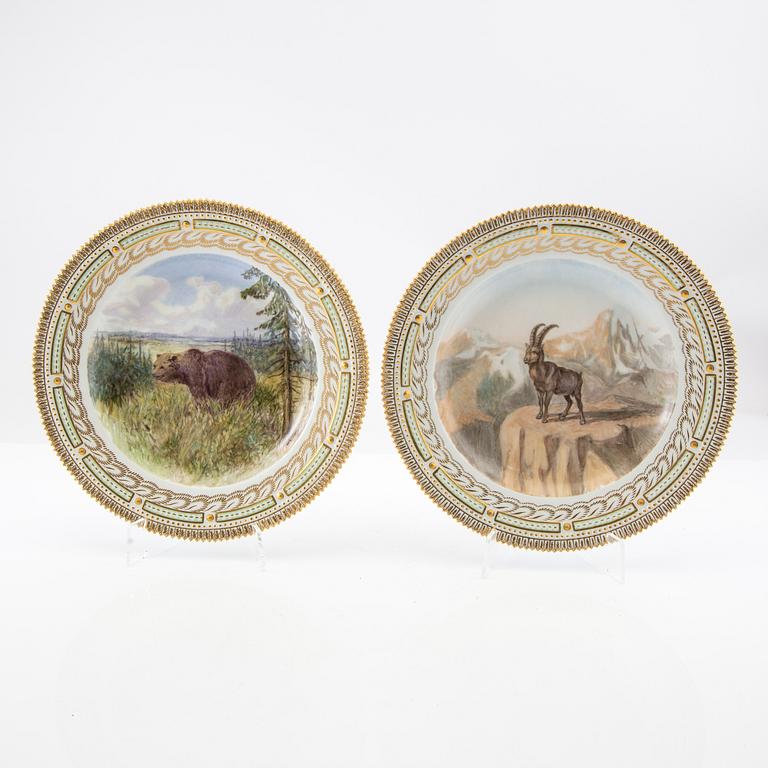 Plates 3 pcs "Fauna Danica" Royal Copenhagen Denmark porcelain.