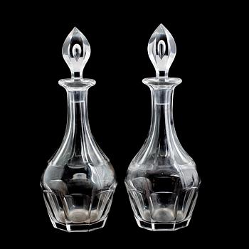 KARAFFER, 1 par, glas, sekelskiftet 1900.