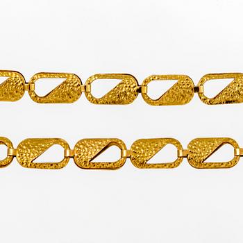 Reversible 18K gold necklace from the second half of the 20th century.