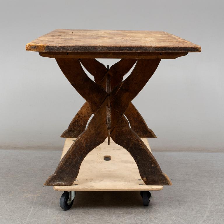A 19th century folk art table.