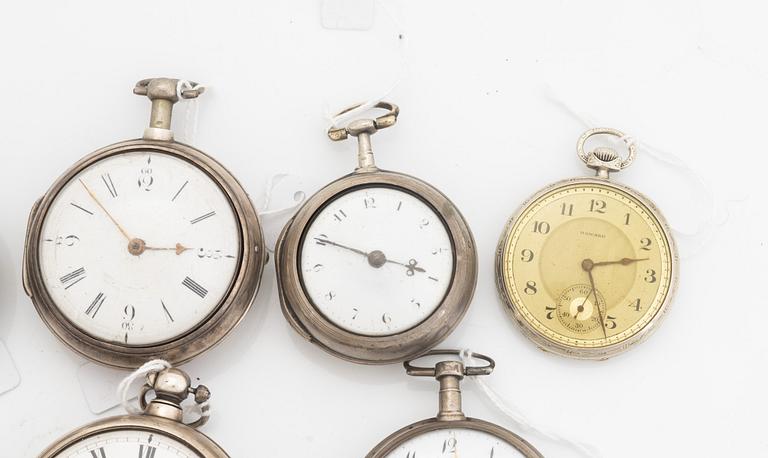 Pocket Watch Collection, 13 pcs, silver/plated gold.