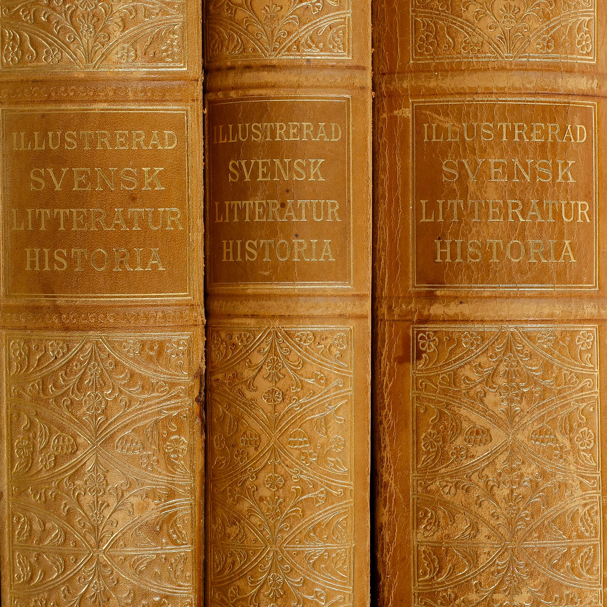 BOKPARTI OM SVENSL LITTERATURHISTORIA, 13 vol, bla Den svenska litteraturen, I-IV, Lönnroth o Delblanc, 1987-89.