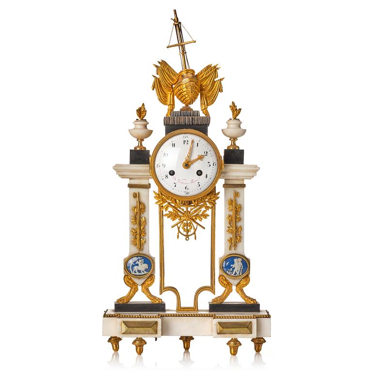 A Louis XVI 18th century mantel clock.