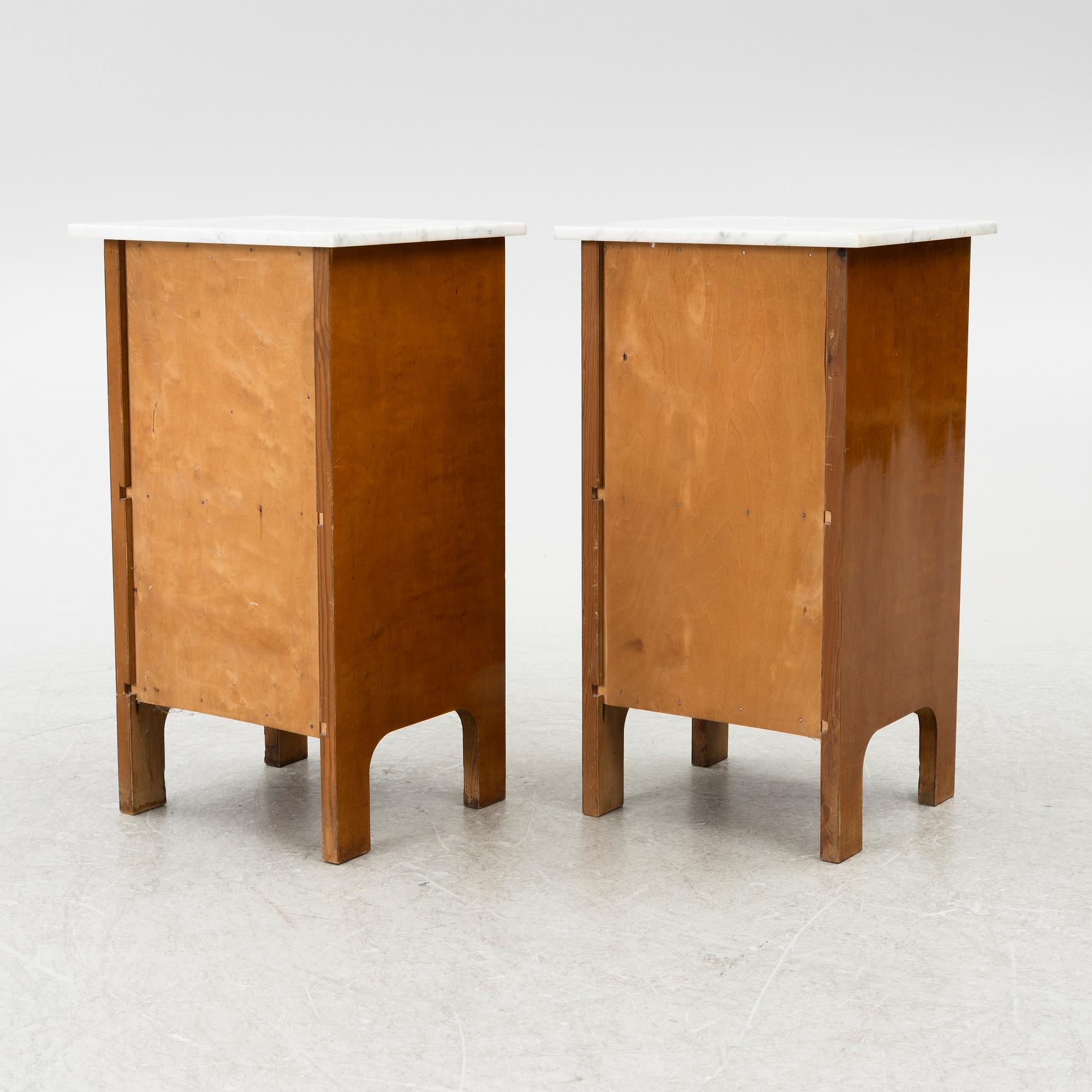 A pair of early 20th century bedside tables.